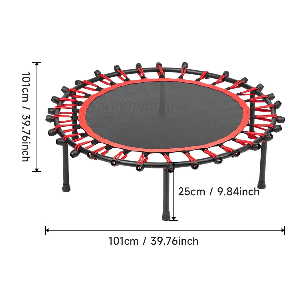 Low-Noise Cardio Trampoline – Compact & Durable