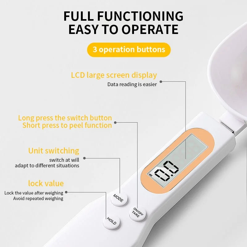 Digital Spoon Scale – 0.1g Precision for Coffee, Flour & Cooking