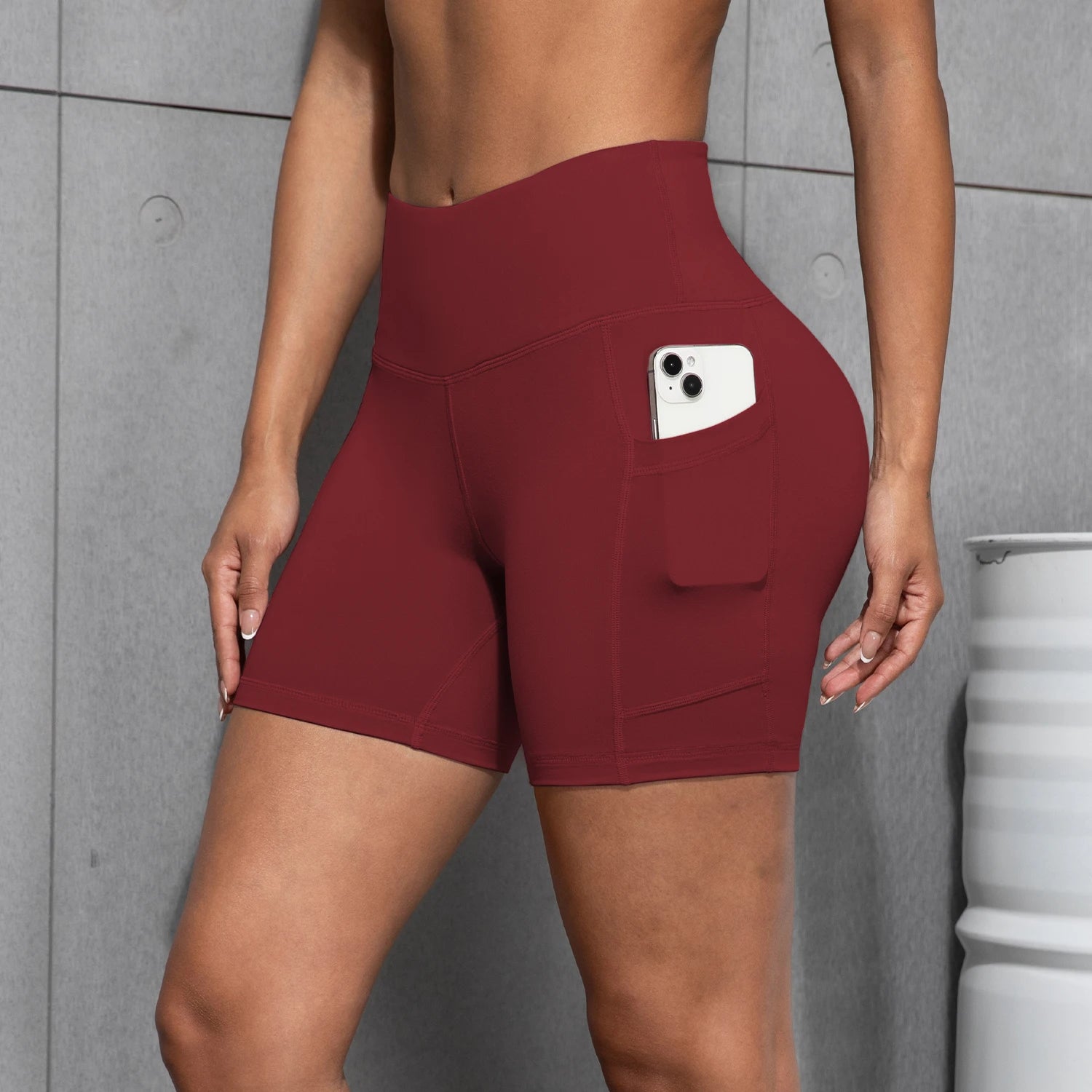 Women Sports Pocket Shorts Leggings Suitable For Running Fitness Cycling Gym leisure High Waist Quick Drying Yoga Shorts