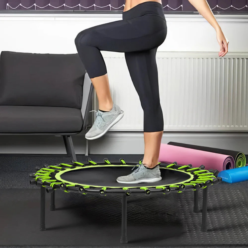Low-Noise Cardio Trampoline – Compact & Durable