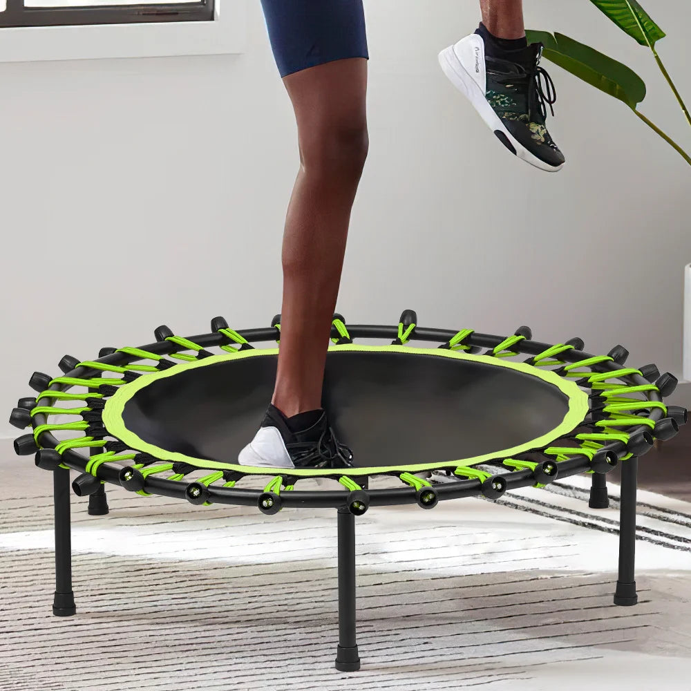 Low-Noise Cardio Trampoline – Compact & Durable