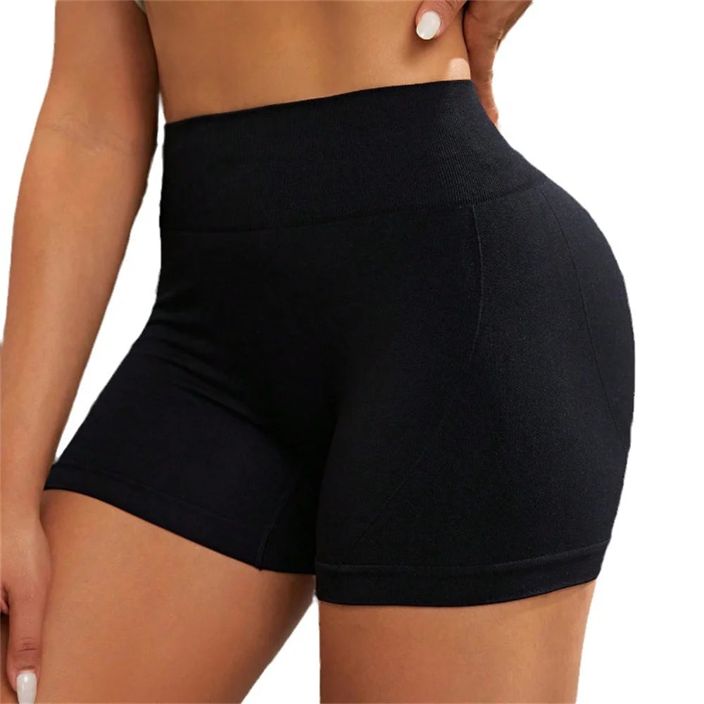 Women High Waist Butt Lift Sports Short Pants High Stretch Qyuick-Drying Breathable Yoga Shorts Athletic Tights