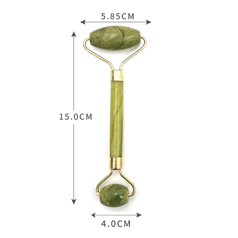 Face Massager Guasha Natural Jade Roller Scraper Board Facial Skin Care Tools Roller Massage Beauty Slimming Facial Skin Care