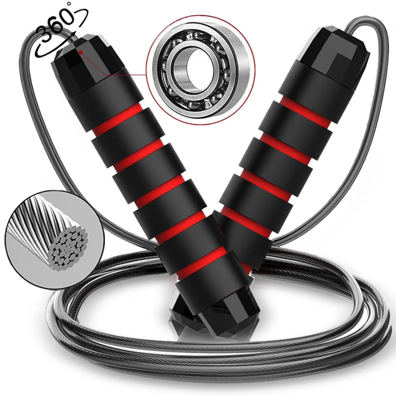 Adjustable Speed Jump Rope – Tangle-Free with Ball Bearings & Foam Handles